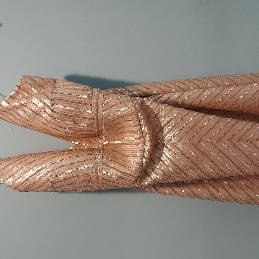 Gold evening dress